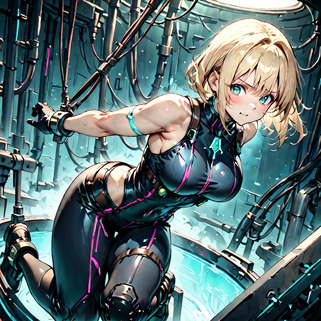 1 girl,NSFW,((brainwash, visor)), wires, Eri Ayase ,(lovelive),clavicle, purple glowing eyes,absurd, brainwashing,empty eyes, big breasts, No expression,erasure of emotions, (black latex tight bodysuit),avert your eyes , 全身shape,(highest quality、4k、8k、High resolution、must have:1.2)、Super detailed、(reality、reality的なです、reality的な:1.37)、ticker、hyper hd、studio lighting、ultra definition paint、sharp focus、Physically based rendering、extreme details、Professional specifications、vibrancy and color、blurry、sports portrait、landscape、horror style、anime big breasts、SF、photograph、concept artist、five fingers, perfect body, {{{masterpiece}}}, {{{highest quality}}}, {{Super detailed}}, {shape}, {{very delicate and beautiful}},Improved cost performance、all roles、Canon 5D MK4でphotograph、photograph,