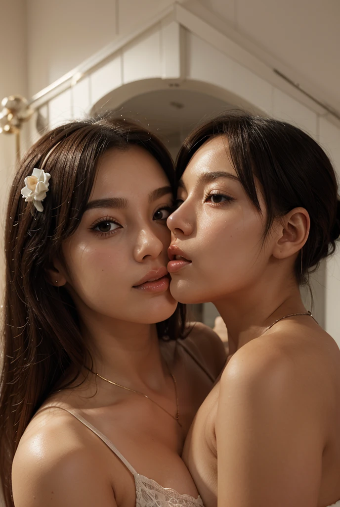 Hotel bath changing room,((nsfw)), ((Married Woman 1girl:1.8)), ((((Upper Body Shot,Married woman SNS selfie photos))), (((small breasts:1.3))), masterpiece, (High resolution), (Omi), ((Focus on the face:1.7)), Tyndall effect、Live-action studio、(Highly refined muscles:1.2), (((8K  UHD))) 、iPhone camera photography、 Soft bright lighting、Lighting Volume 、(8K Live Portrait)、Very detailed、Majestic 、(White skin) 、 (color々Bright medium bob hair,arrange)) ,Moles on the body , ((Puffy areola:1.5)),
