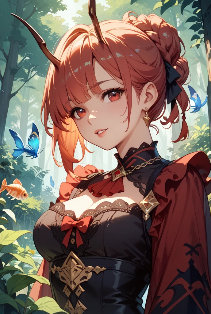a beautiful woman, a white and dress, in a beautiful beach, long hair in a mess, flirting, light smile, Holding flowers, ultra HD, realistic, bright colors, high detail, UHD drawing, perfect composition, beautiful detailed complex, anime goddess girl black wings,((red hair)), black wings, beautiful face,smiling, fit body, big wet breast,wearing goddess dress, illustration,detailed textures,ultra-detailed(realistic),portrait style,vivid colors,soft lighting. red hair goddess girl , small girl, one girl, redwedding dress, face on camera, tight shirt, show large chest, dark isekai, shy girl, pitiful face, face forward to camera, bent pose, asking pose, pink cheeks, half body, body on big chain, smile, red eyes, no nails, pink blushes, lying on grass, very big breast, cleavage, wet breast, leg_up, lot of iron chains, anime girl leans forward, looking at viewer, slave collar necklace seductive anime girl, 8k octae render photo, cushart krenz key art feminine, 8k high quality detailed art, a sexy wedding dress,anime girl laying on the ground with green hair and green eyes, anime girl, seductive anime girl, attractive anime girl, beautiful alluring anime woman, top rated on pixiv, beautiful anime girl, beautiful alluring anime , anime goddess, detailed anime artwork, trending on artstation pixiv, sexy girl with green eyes, extremely detailed artgerm, guweiz