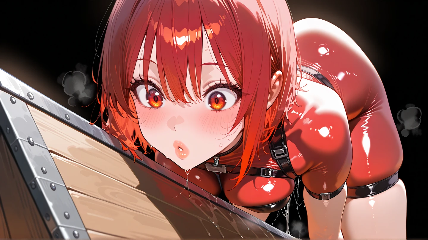 highest quality、Nice sexy body、One Woman、(solo)、((Beautiful busty woman:1.4))、(Woman with dark red hair:1.3)、Long hair woman、Woman with straight hair、(((A woman wearing a matte black and matte red streamlined plug suit:1.3)))、Rubble building、ruins、night、(((nsfw:1.3)))、(((A woman surrounded by five naked men)))、((A woman straddling the crotch of a man lying on his back))、The man's crotch and the woman's crotch are in close contact、(((Cowgirl Sex)))、(((A man inserts his penis into a woman&#39;s pussy:1.5)))、((The woman is panting with acme:1.5))、((The woman is crying out in pleasure:1.5))、(((Men are rubbing women's breasts:1.5)))、men hugging women、Humiliation、rape、gang rape、((The woman&#39;s body is covered in semen:1.3))