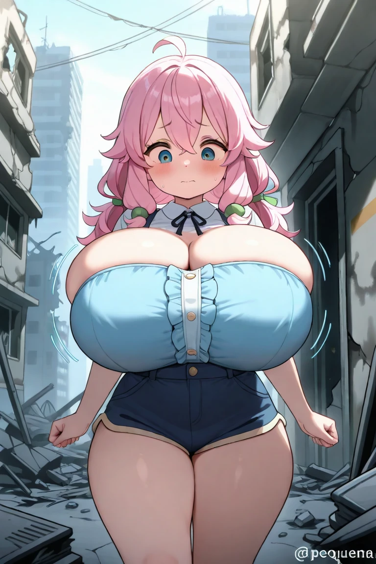 (8k,RAW Photos,Like a photograph:2.0),masterpiece,Highest quality, Very cute giantess wearing a mini skirt, (Sexy Mature Woman:1.25), Hyper Real, GTS City of the Year 3333, City Buildings, Violent explosion and smoke rising, cloud, tornado, Light, ((A residential area being destroyed by a chest)), Realistic Lighting, Down, Realistic and violent explosions、Realistic and violent crashes、Intense and realistic building destruction, Engage your audience, (((Extremely accurate anatomy))),