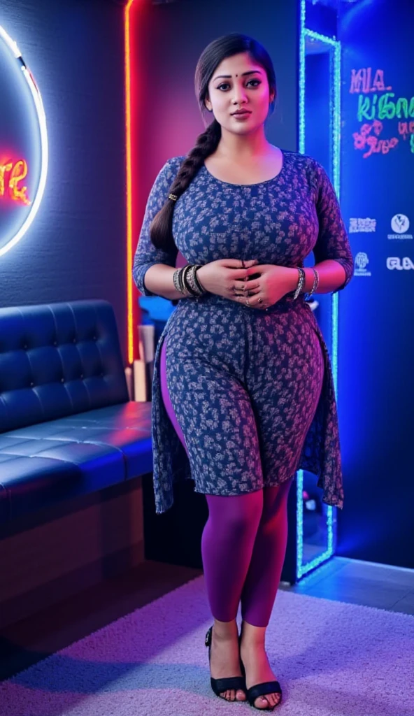 Chubby fat bbw nerdy latina young woman (20 years old), chubby belly, long straight black hair, wearing sexy black dress, Golden necklace,man hugging from behind, romantic kissing, passion Kiss,with several tall men, 4 men, in nigth  club, discoteque, dark lights, smiley expression,view from the side