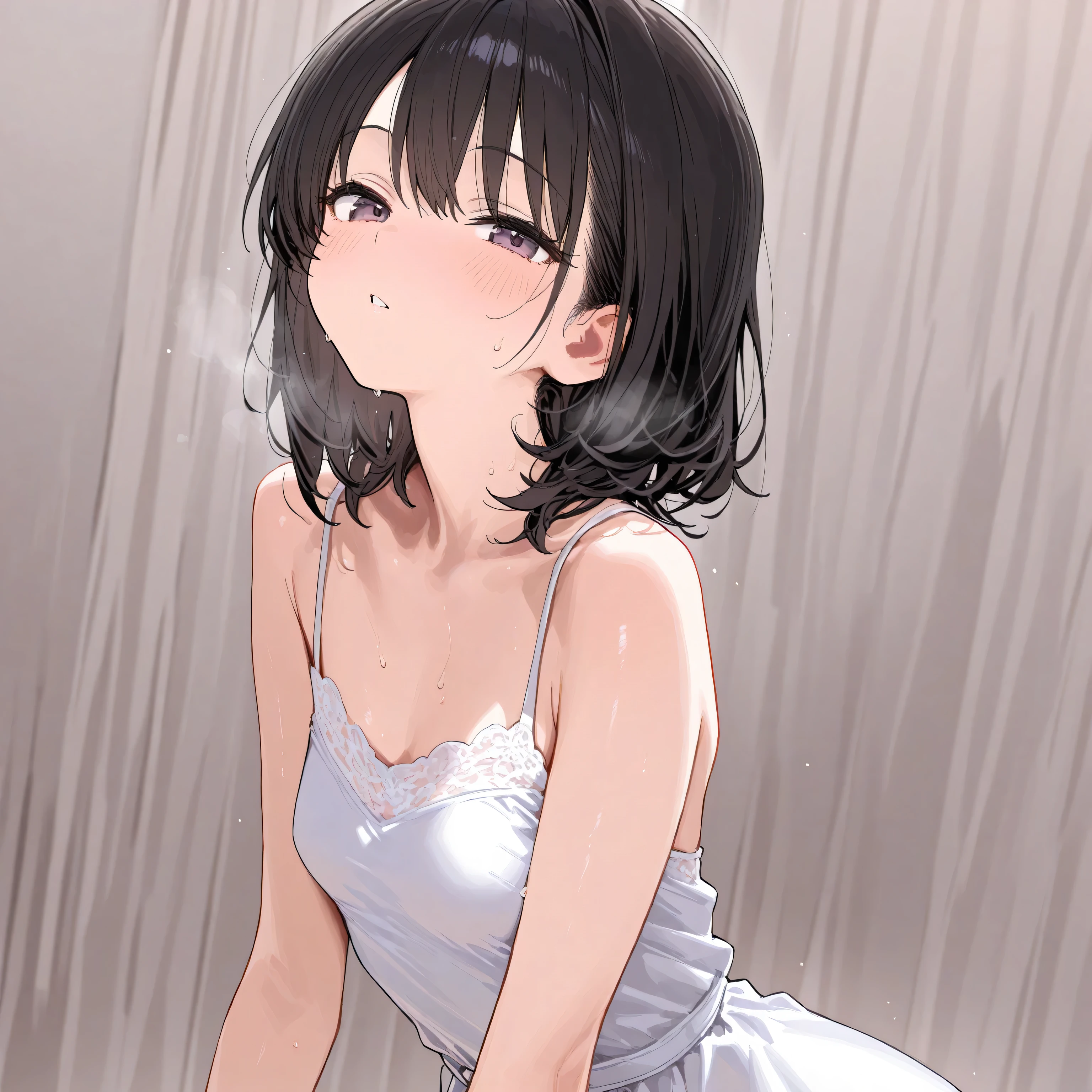 The background is the living room、right shoulder
