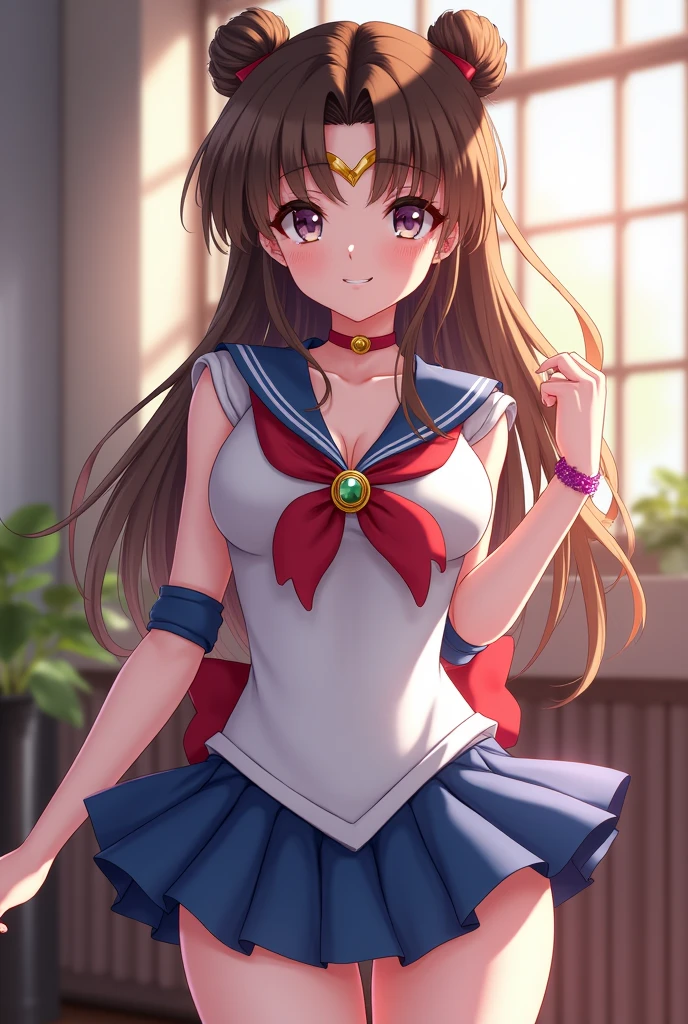 masutepiece, Best Quality, hight resolution, SV1, Sailor Senshi Uniform, Orange skirt, Poolside in summer、summer sunlight、gust of wind、White panties visible from the miniskirt、Bikini Panties、White shorts visible from the white miniskirt、short view、elbow groves, tiarra, Pleated skirt, Flipping up a miniskirt, White panty、Beautiful pantieeautiful camel toe、Red bow, orangechoker, White Gloves, Jewelry, Starry sky, badass pose, slight smile, Portrait, floating, Moon, Upper body