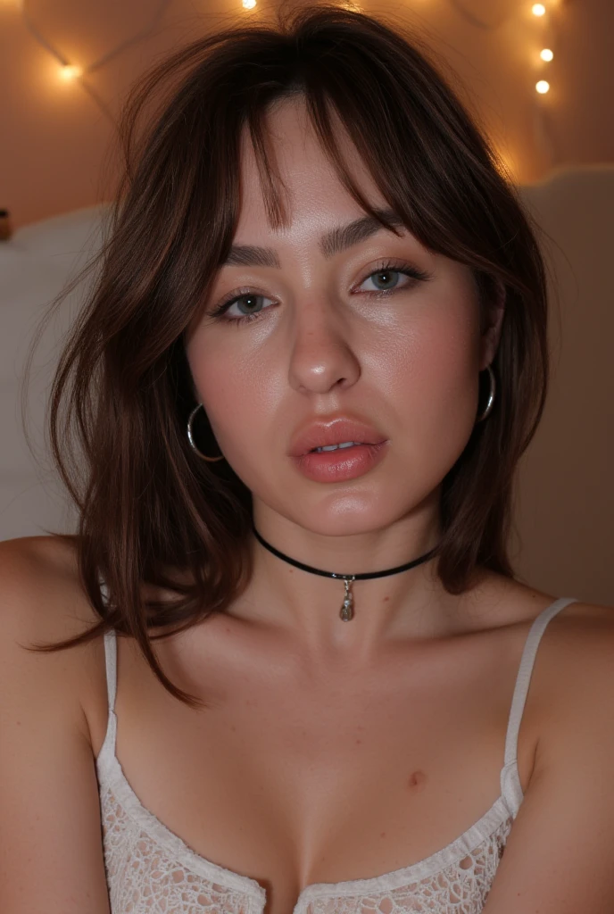 Beautiful detailed face, brown eyes, brown eyes, Long brunette hair, (Attractive young woman:1.3), (Seductive:1.1), (Blushing:1.1), Hourglass body type, great circle, Wide buttock, blonde goddess, Pretty face, Perfect brown haired girl, beautiful brunette girl, Good young girl, Cute girl, gorgeous brunette, dark background, close shot of the face, I am the photographer, she is squatting down on my large penis, penis is penetrating her genitals, she is a brunette woman, a gorgeous brunette, beautiful brunette girl, brunette woman, woman, , cute, lips, long hair, looking at viewer, makeup ,nose, white thigh high stockings, realistic ,solo, raw photo, studio_shot, 8k uhd, dslr, soft lighting, high quality, film grain, full body image, black spiked choker necklace, hair in pigtails, large size breasts, big ass, Perfect Slim body, no clothes, no bikini, no underwear, no pubic hair, jewelry, Full body, pregnant, squatting, leaning back with hands on the ground, holding erect penis in her hand, pointing genitalia at viewer, legs spread open, lots of white cum dripping from breasts, lots of white cum flowing from breasts, lots of white cum spraying out from center of breasts onto the floor, lots of white cum dripping from genitals, large flesh dildo inserted in genitals, Ultra Realistic , Realistic, PHOTOREALISTIC, one belly button, cinematic light, cinematic light, Film lighting completes the overall atmosphere, sunny day, cinematic light, cinematic light, beautiful woman, skinny, large big breasts, detailed face, smile, facing the camera, photo taken from a distance, Best Quality, Intricate details, Highly detailed, focus in sharp focus, detailed skin, realistic skin texture, texture, detailed eyes, professional, in a church, zoomed out, best quality masterpiece, realistic photo, detailed, 8k, HDR, shallow depth of field, wide light, high contrast, backlight, light flares, chromatic aberration, sharp focus, RAW color photo, all very detailed, extra large pregnant stomach