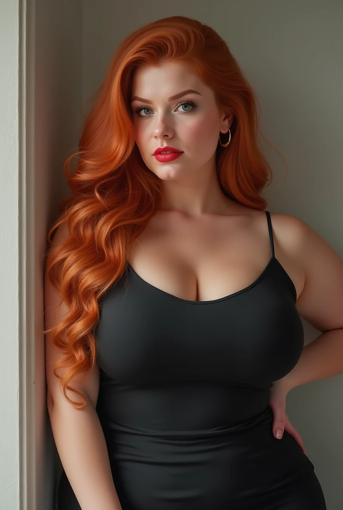 (masterpiece), best quality, expressive eyes, perfect face, natasha lyonne , curvy figure, tight classy dress, midriff, cleavage