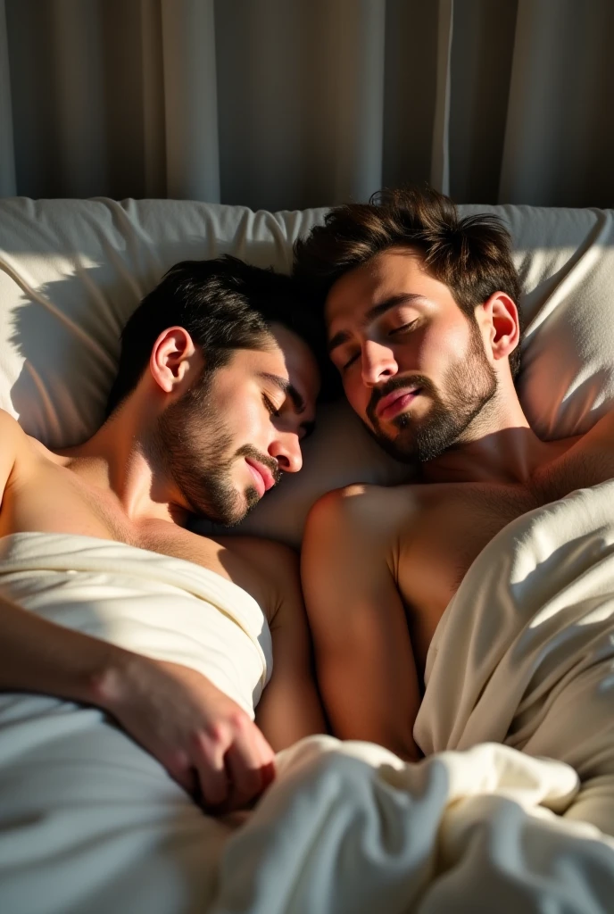 homosexual couple, sleeping at night
