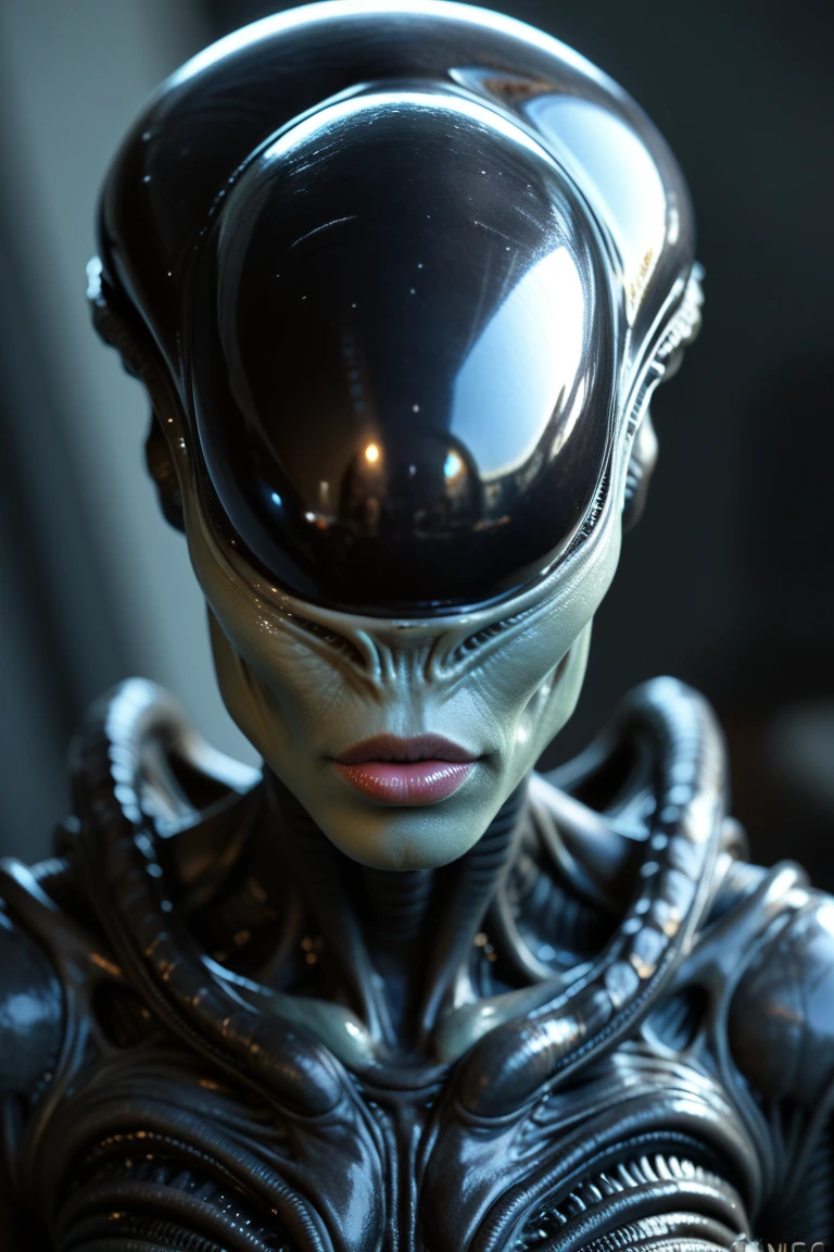 ((best quality)), ((masterpiece)), (detailed),female xenomorph, anal rape, cum on her butt, used condom on her face