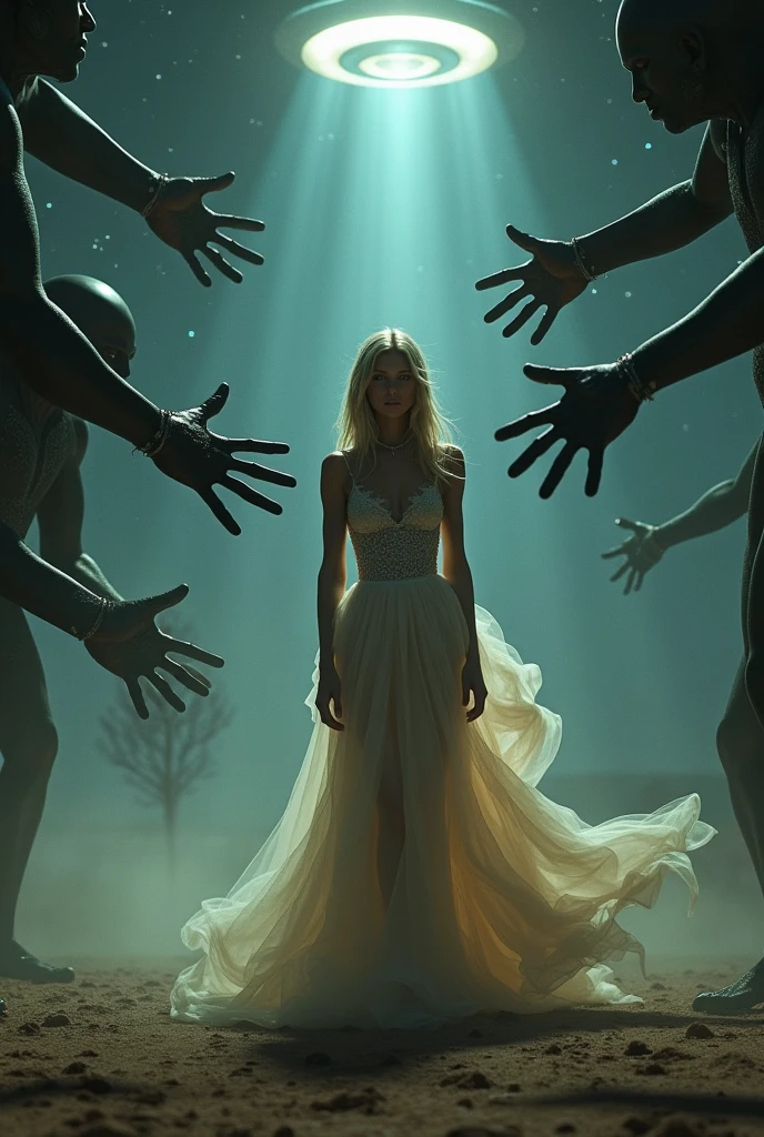 The woman is very tall, one day the men will get involved in this