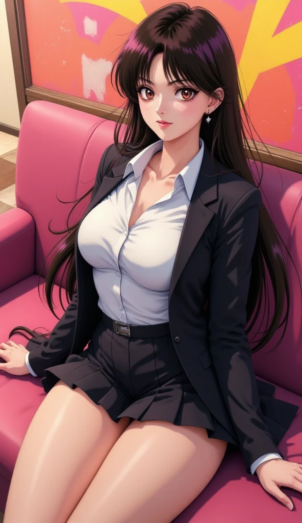 <lora:Sonobe_Sora_lora:0.75>, black hair, long hair, 
(masterpiece:1.2), best quality, realistic,highres,absurdres,pov, window shade, light particles,
(1girl), (portrait), (mature female:1.3),milf, 
Beautiful long legs,Beautiful body,Beautiful Nose,Beautiful character design, perfect eyes, perfect face,
(suit), (lipstick:0.5), skirt, black_pantyhose, 
standing, looking at viewer, (smile:0.8), large breasts,