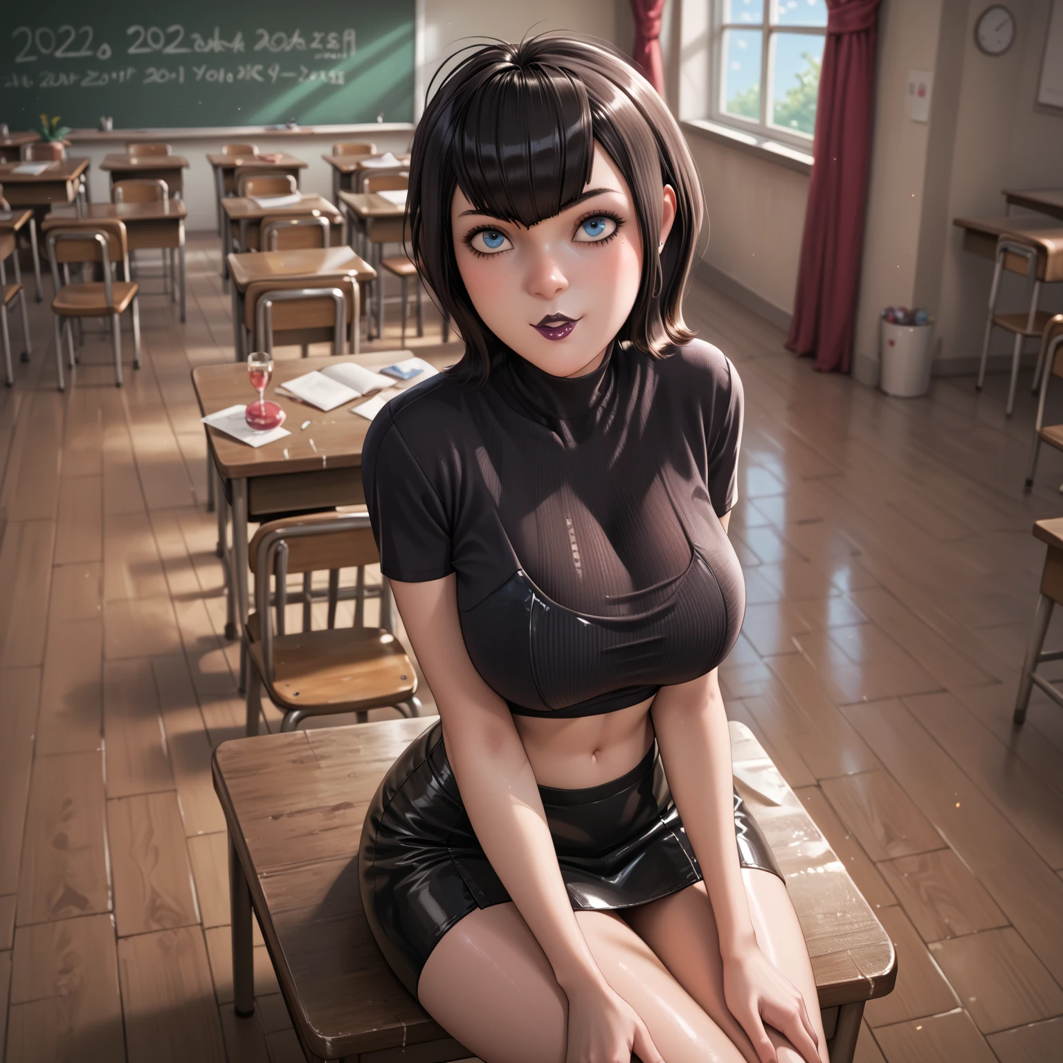 Nude in class