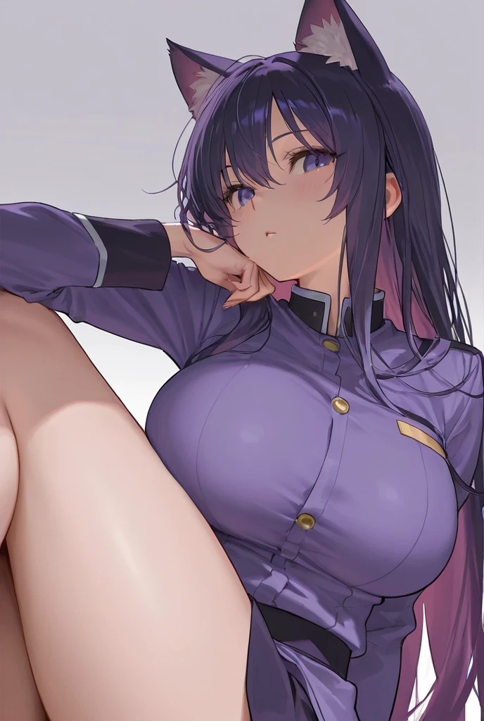 masterpiece, best quality, 1girl, 1boy, raiden shogun, long hair, purple hair, purple eyes, medium breasts, braided ponytail, hair ornament, blunt bangs, flowers, mole, mole under eye, sweat, wet, hoodie, gym tights, home background, inside house, daylight, sex, pants ripped, intimate position, on phone, gaming, NSFW