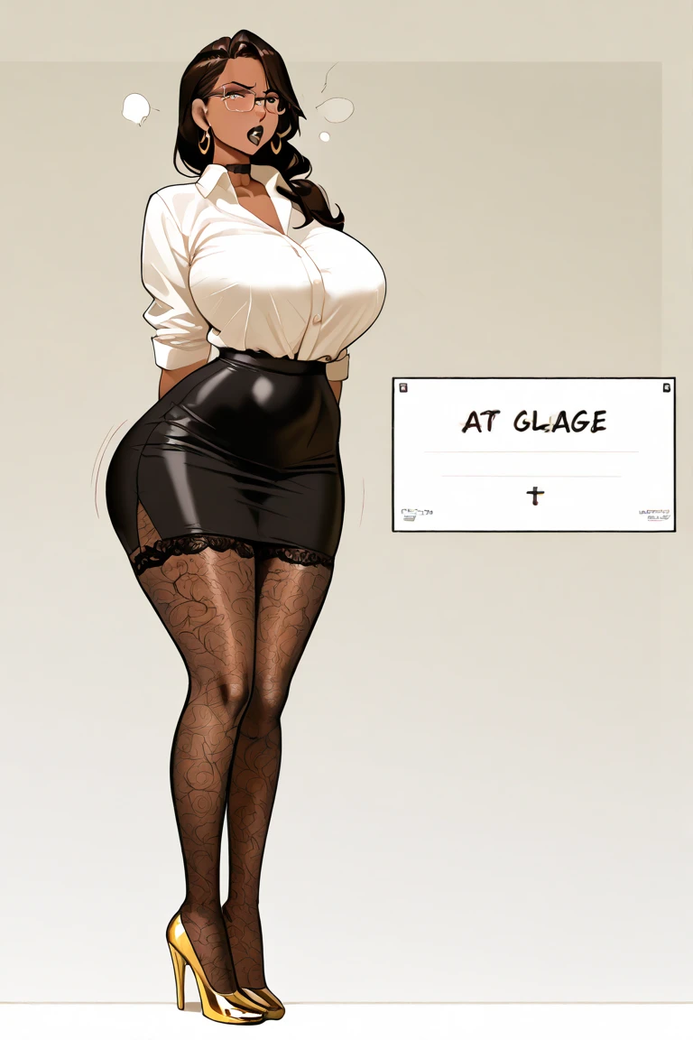 Giant娘 art, 非常に詳細なGiantショット, Giant, short hair, Giant woman bigger than a skyscraper, wearing rimless glasses, big breasts, big ass, bikini swimwear, Play with micro aircraft carriers and battleships in the land of dwarfs., full body description, GTS, giga Giant娘, Giant娘, crashed warship, small warship, micro warship, High resolution, highest quality, masterpiece,