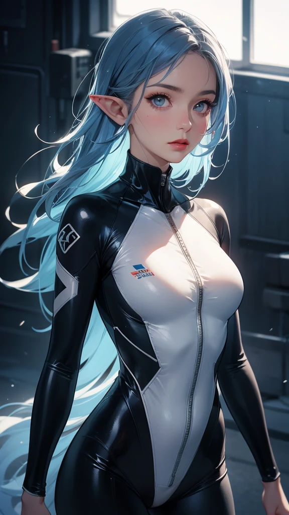 (8k, best qualtiy, tmasterpiece:1.2),k hd,tmasterpiece,hyper-detailing,独奏,1girll,(white backgrounid:1.5),(Elaborate Eyes),((whaite hair)),Manteau, 1girll, star_\(Skysky\), short_hair, starry_sky, tightsuit, ayanami_rei, 独奏, night_sky, red_eyes, red_Background with, boobgasm, white_bodysuit, pilot_suit, lance_of_longinus, By bangs, light_particles, ((Triangular psychosensory devices on both sides of the head)), souryuu_asuka_langley, taut_clothes, Huge chest, bokeh, Mechanical-like clothing, Small logo pattern on chest zero, red color eyes,tentacles wrapping around the body,Covered in white liquid