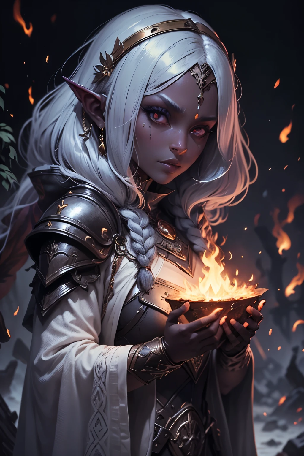 A more advanced tribe of drow, the Sulatar seem to be masters of elemental binding and may have even been the source of Zilargo's knowledge. This form of magic dates back to the Age of Giants. In fact, the name Sulatar means "fire binders" in the language of the Giants. And the best warriors within this society use weapons and other items that are enhanced with fire. Sometimes the items are made powerful by elemental binding, but it is also done with other sorts of fire magic. Their weapons and armor often have fire art on them. The most interesting aspect of their weapons and armor is that it is made of a form of mithril that looks a lot like bronze.