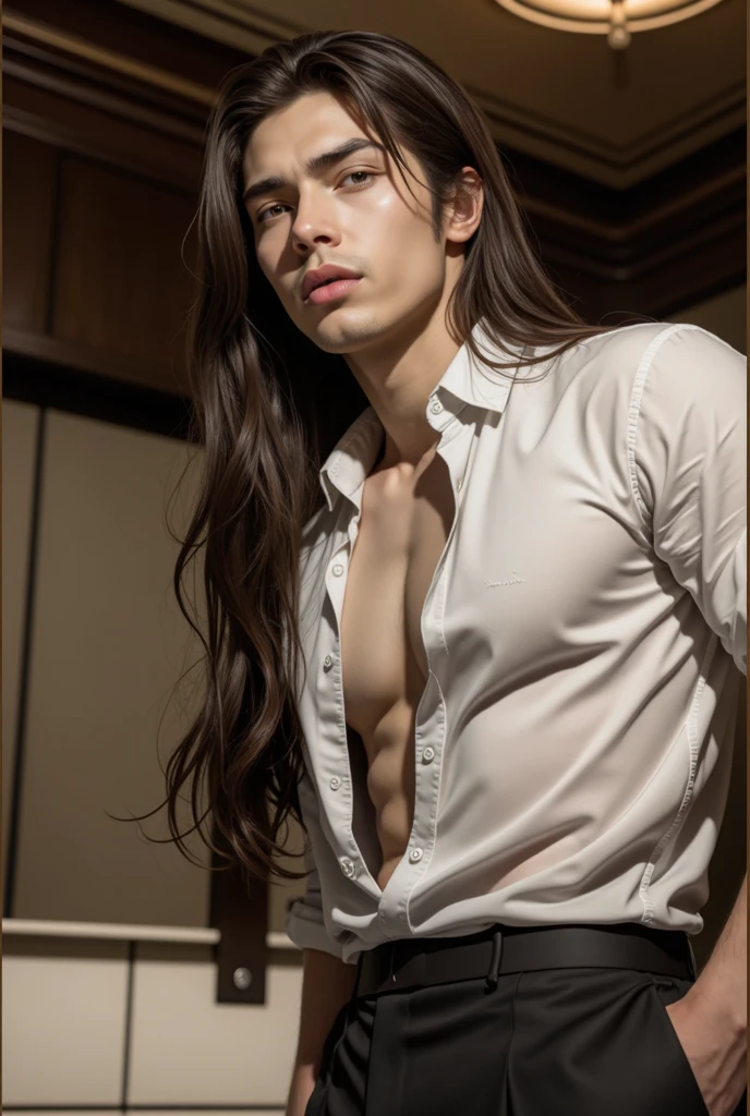Jovem, Cruelly handsome with devious charm.
seductive, lonely, insidious.
A nightmare that dressed up as your most secret dreams