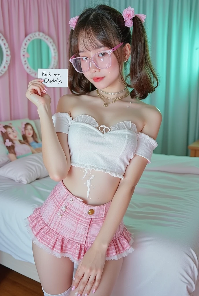 Pink lace underwear