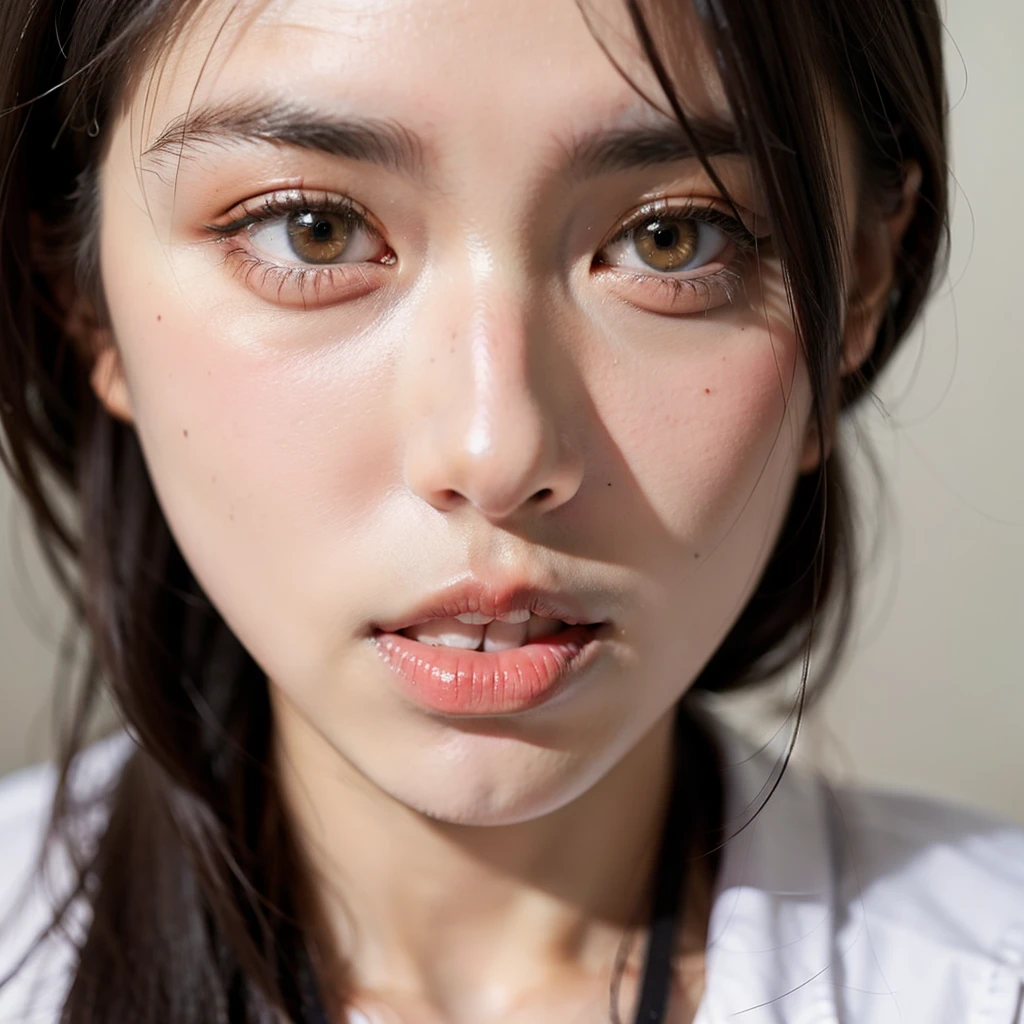 Close-up of the face of a Japanese schoolgirl