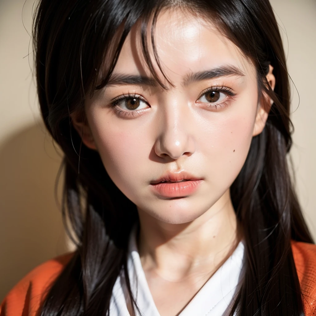 Close-up of the face of a Japanese schoolgirl