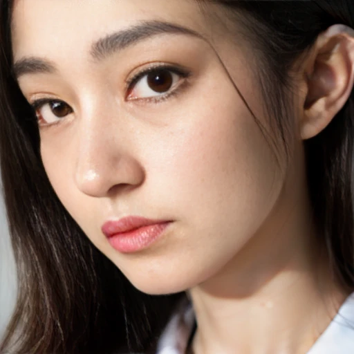 Close-up of the face of a Japanese schoolgirl