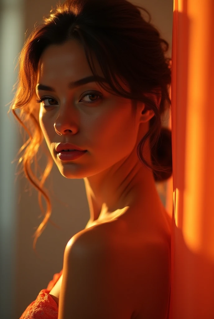 I am the lines of her body and of her and of her different faces that exist above her of her different lives only a blurred figure is seen only of her body naked body and the expression of her face that sees the pain with that light of nostalgia and shadows with volumes , It is hope come true, her entire body is seen in blur, the message I want to convey is that there is tranquility for her. , 24k artwork uses volume in shadows uses the rules of composition uses the rules of cinema uses its colors rule of thirds and all the rules of photography uses the compositions of cinema shadows with volume and uses the latest image creation techniques photoshop rendering