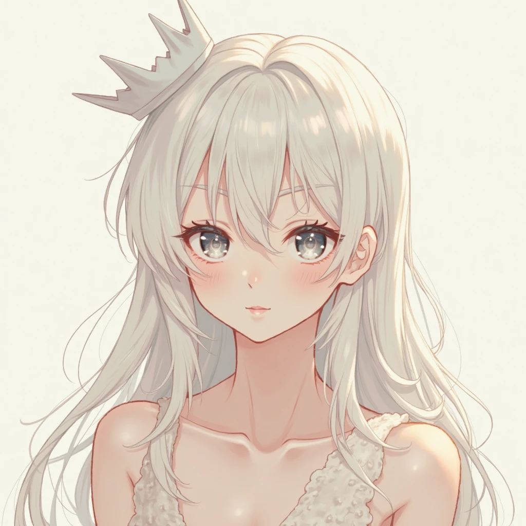 old aged up mature female, nose:1.4,is a princess, wearing king crown