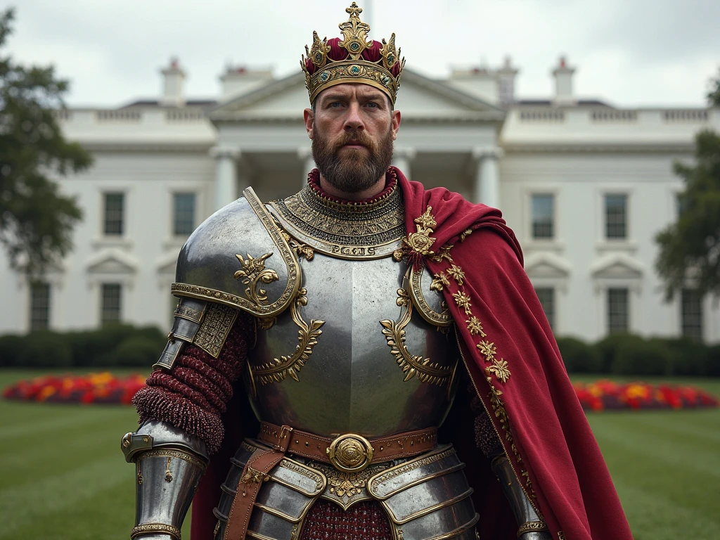 A king with a crown looking at his kingdom, full body, XF IQ4, 150MP, 50mm, ISO 1000, 1/250s, natural light, Adobe Lightroom, photolab, Affinity Photo, PhotoDirector 365