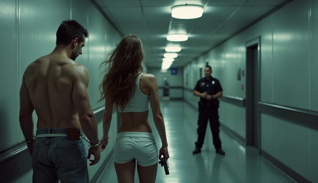 Damon and Zara walk into the dimly lit garage, their footsteps echoing on the concrete floor. The garage is filled with classic cars, tools, and the smell of oil. Damon glances around with a smirk, while Zara follows, her eyes sharp and curious.
