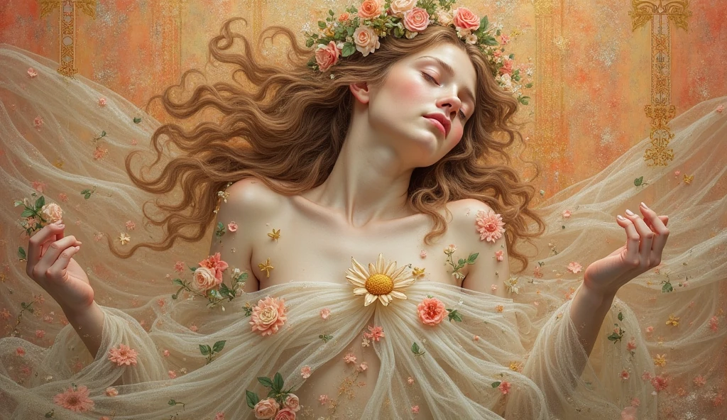 A woman is, nude, (naked), design vector,Tokar, 8K, hyper HD, Albino demon girl standing, (nude), shot from far away, (large eyes, Eyes are delicate and beautiful, Beautiful and delicate face, Details on the face), (black curled hair:1.3) , pink rose bush, winking, white background, Complicated details, colored background, Abstract, (pubic hair, hairy pussy, hairy vulva), (small saggy breasts), (bare feet)