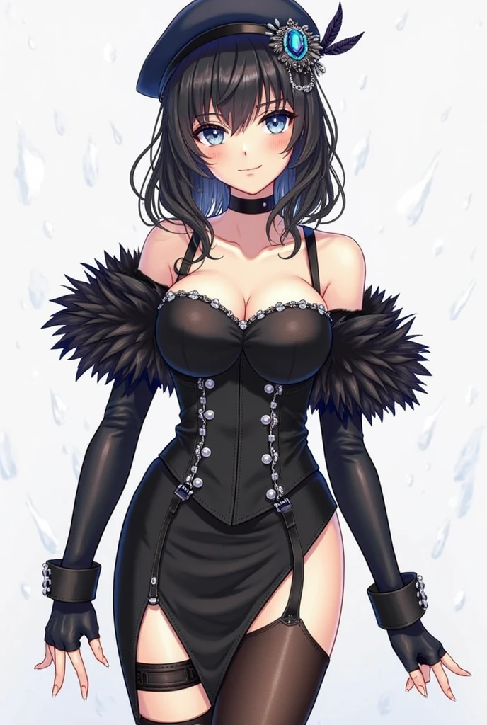 (((​masterpiece、top-quality、top-quality、Official art、Beautifully Aesthetic:1.2)))、(1girl in:1.3)、ighly detailed、highestdetailed、A dark-haired、(shinny skin)、(Many colors:1.4)、(((Colossal tits)))、large full breasts、Sheer areol、(((knee high socks)))