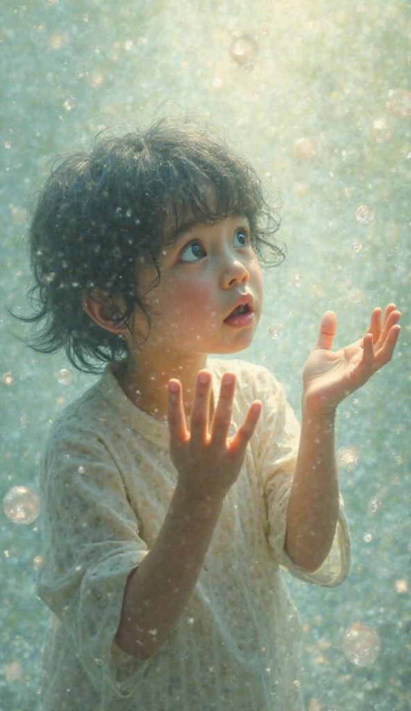 painting of a  sitting on a step with bubbles in the air, inspired by Victor Nizovtsev, inspired by Riusuke Fukahori, inspired by Nara Yoshitomo, bubbles ”, [ oil painting ]!!, realistic cute girl painting, inspired by Yeong-Hao Han, makoto oil painting, by Riusuke Fukahori