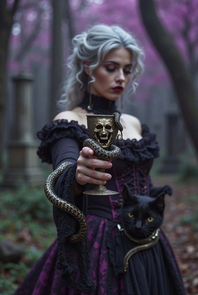 a medium quality digital illustration of "The English crown, Sick Obsession, Surreal Catgirl, Victory Over the Fallen Foe" featuring emil melmoth, fantasy, surrealism, vibrant colors, detailed, character design, dark fantasy, gothic aesthetic, mystical, haunting, digital art, 4k resolution
