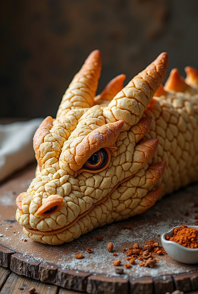 dragon made of cookies,