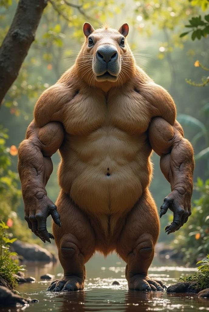 male, bear, (furry body,) high quality, realistic, muscular, massive, furry, masterpiece, construction site, (full nude, construction worker, only worker helmet, only white fundoshi, erection under cloth, big bulge, cum through cloth, huge semen,) 