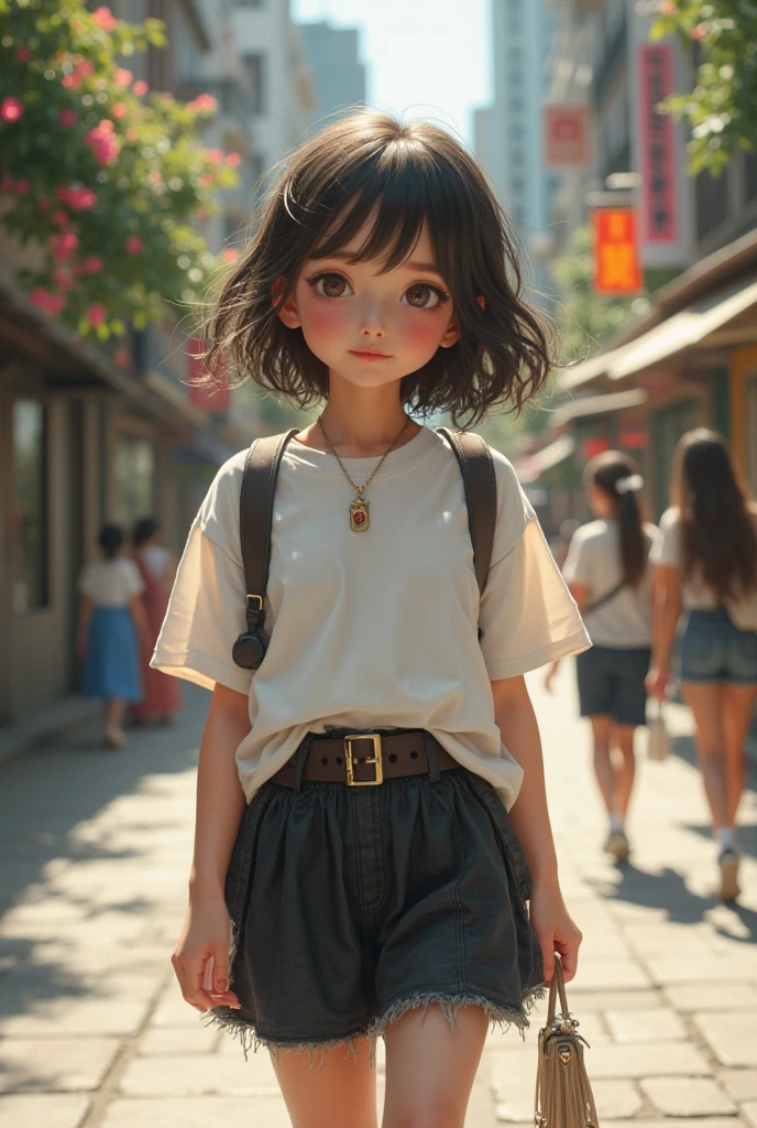 A boy saw a cute girl