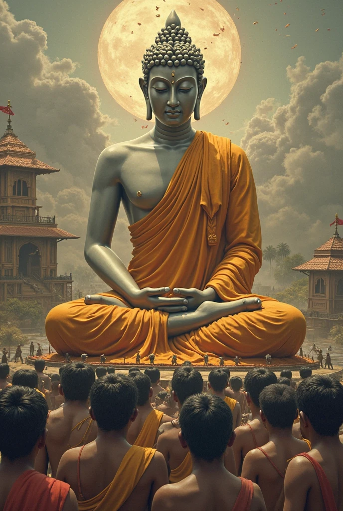 Gautam bhuddha behind Dr Babasaheb Ambedkar