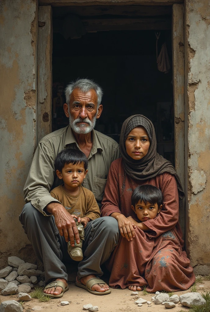 A Muslim family of One father old age, one mother old age, one elder brother 47 year age, one sister 45 years age, one brother 43 years age, one brother 41 years ago, one sister 38 years age, one brother 35 years age, one sister 32 years age
