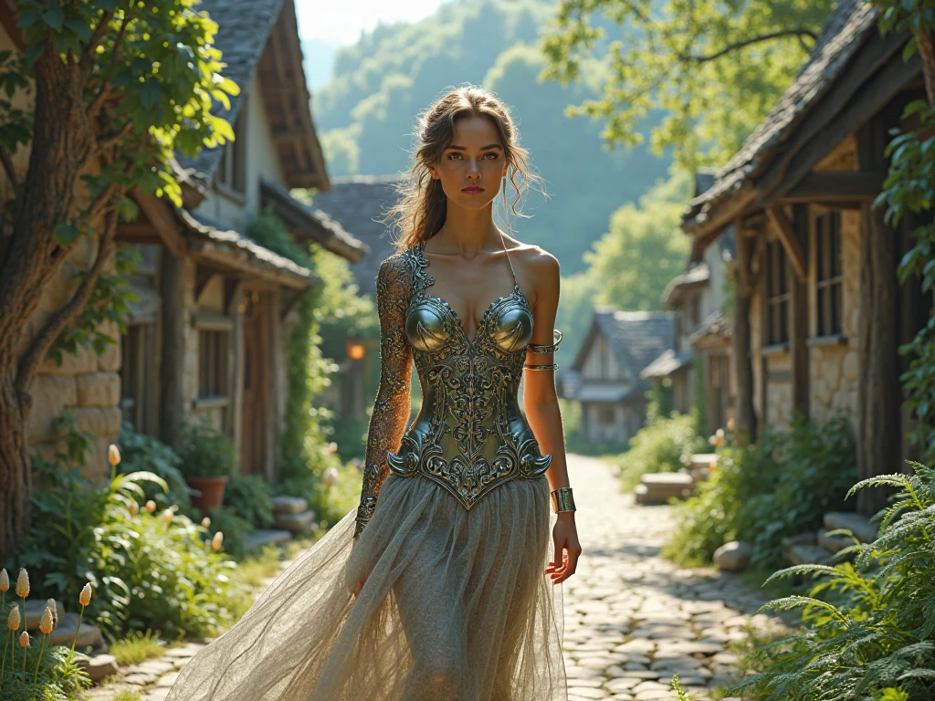 (professional 3d render:1.3) af (Realistic:1.3) most beautiful artwork photo in the world,Features soft and shiny cute girl ((Epic Modern futreristic hero fantasy rough angry look long messy hair and ferocious expression in dynamic pose, Fantastic location, Majestic cluttered environment)), full body 8k unity render, action shot, skin pore, dark lighting, heavy shading, Detailed, Detailed beautifulface, (vibrant, photograph realistic, Realistic, Dramatic, Dark, Sharp focus, 8K), (Old cotton garments damaged by weathering:1.4), ((((Wear skirt)))), (Intricate:1.4), decadent, (Highly detailed:1.4), Digital painting, rendering by octane, art stations, concept-art, smooth, Sharp focus, illustration, Art germ, (loish:0.23), wlop ilya kuvshinov, and greg rutkowski and alphonse mucha, (Global illumination, Studio light, volumettic light), heavy rain, particles floating, lotr, fantasy, elf, full bodyesbian, ((Dark and ancient city background:1.3)),CGSesociety,art stations
