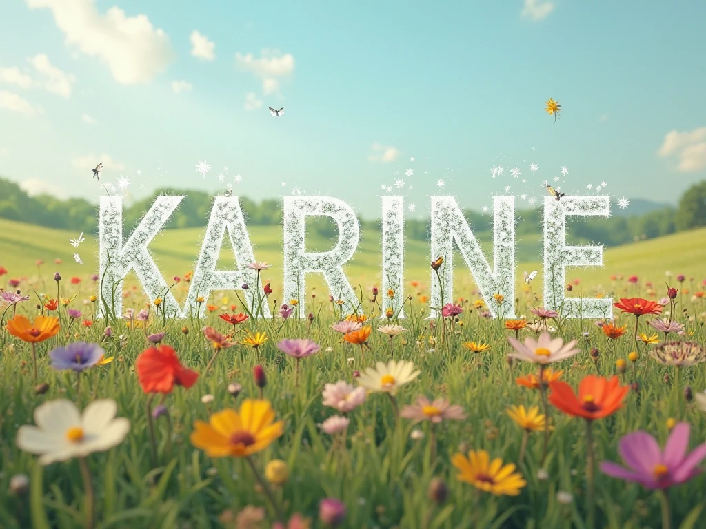 my name karoline with flowers