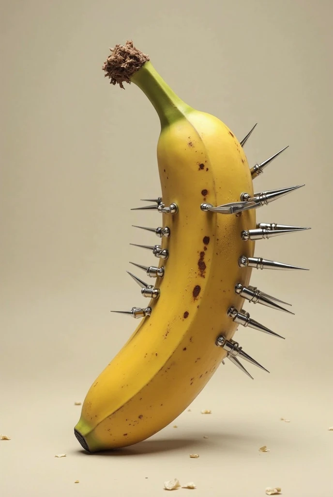 A claymoee imitasing banana fruit、prick、odor、explosion、details、masterpiece、