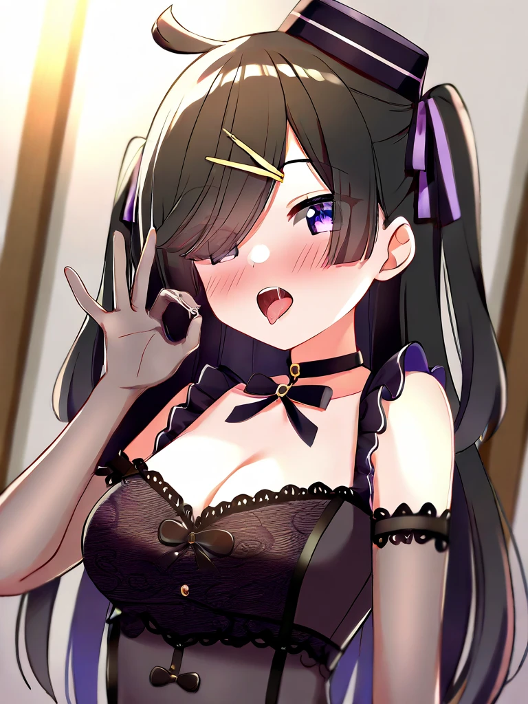 masterpiece, best quality,Wedding dress，Long hair,Extremely detailed, （Side Ponytail：1.3）、shining, Luminescence, purple、In the toilet、Bathroom、Ray Tracing, HDR, Depth of Field, (Perfect face, Delicate face, Exquisite eyes,Perfect hands),(Comfort :1.2),8k,HD,hyper realistic face,Ray Tracing,Perfect lighting,best quality, Extremely detailed, shining eyes, (Looking at the audience,open mouthSmile:1.1), ((1 girl)),Forrina,Long hair,((Gradient hair)),Colored eyes, Gradient eyes, (Luminescence Eyes:1.5), mascara, (Fashion Makeup), open mouth,blush,((Ultra detailed background)), posture, ((8k wallpaper)),((masterpiece、best quality、Very detailed)、((A girl))、((Purple Hair、Very long hair、Cover your eyes))、Pink Eyes、Smile、((There are many piercings))、((Large Breasts))、Shooting from above、((best quality)), ((masterpiece)), (detailed), (character focus、Breast Focus,whole body), Anime 2D Rendering, Realistic young anime women, Five fingers, Perfect face, Beautiful details, Beautiful Body, Beautiful breasts, Beautiful thighs, (Huge breasts)、Beautiful Feet, (Fair and beautiful skin), baby face、A girl, ((Grin))、She turned her face and body toward the audience，Beautiful face and charming smile，eternal，Hair Cover your eyes，（Large Breasts），Wedding dress，Shy，Exceed，Thick Legs，Fascinating three-dimensional,Fascinating three-dimensional，Fascinating three-dimensional，Magical girl，Black shining，night，dancer , skirt,Empty eyes, Half closed eyes, Smile, No students, Crazy Smile, open mouth, 1 girl, , Married woman, (Dark Magical Girl), Dark theme, Dark Man
