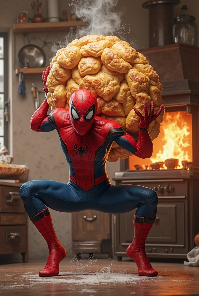 iron man made of bread ,