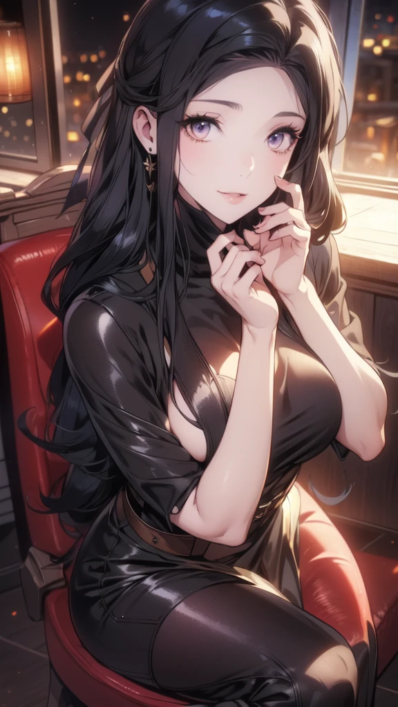 (flies to pieces, 4K, 8ก,beautiful picture, Sharp picture, realistic,perfect face, perfect lines, perfect eyes, soft light) ,1 woman, (black hair、long straight hair,Bullish stare,beautiful woman,elegance,Hard makeup,One piece figure、a matural feman,small breasts:1.3),スーツ姿のハンサムなman性2人, (man,man性はスーツ姿,stalwart,broad, stable shoulders, manの,children's hairstyles,クールな表情の成熟man性,明るい笑顔の成熟man性:1.2),Smile showing white teeth(Embarrassing,shy smile:1.1),(awestruck,shy,sleepy,Embarrassing:1.1),open your thin mouth,innocent smile,Dating,kiss、pair、pairkiss、romantic、workplace、sitting on the sofa、sofa sofa, Student uniform