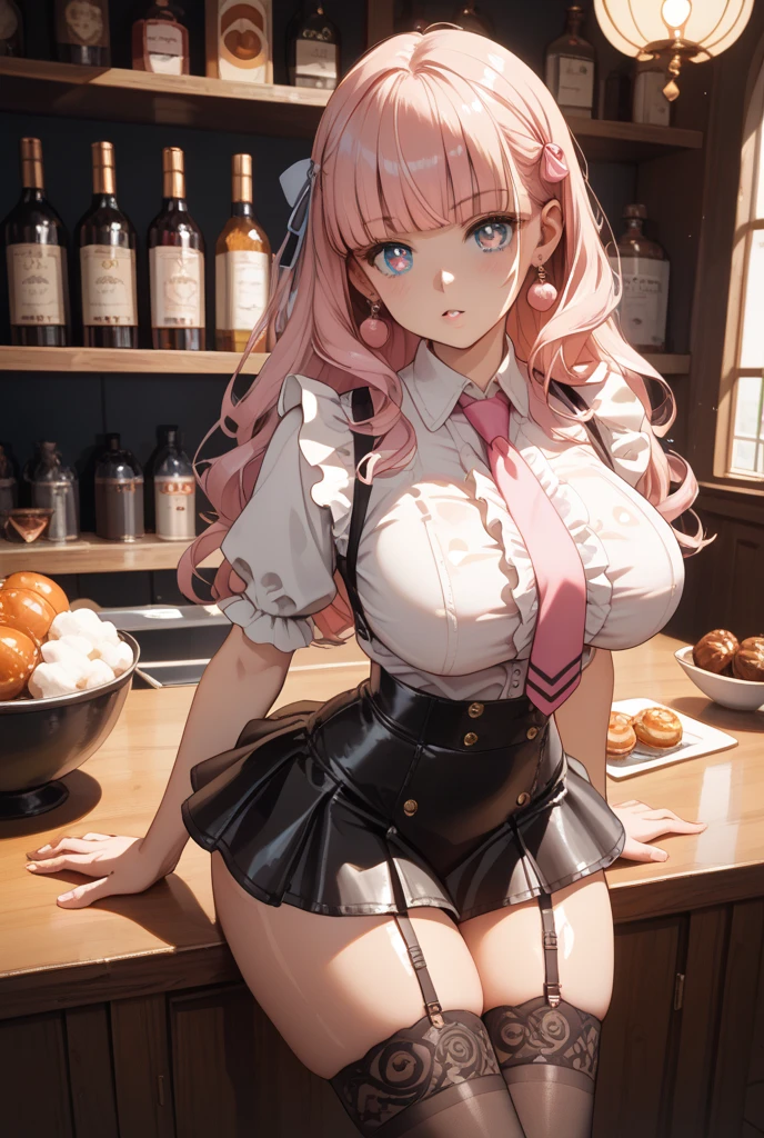 (volumetric lighting, Highres), (Detailed Illustration), Ultra-Detailed, 8k, nsfw, (detailed background, complex background:1.2), <lora:microskirt_goofy:1> microskirt, 1girl, gigantic breasts,red hair, solo, navel, medium white hair, plaid skirt, looking at viewer, plaid, thick thighs, indoors, busy school full of people, cafeteria, red eyes, parted lips <lora:add_detail:.6> <lora:hairdetailer:0.6>