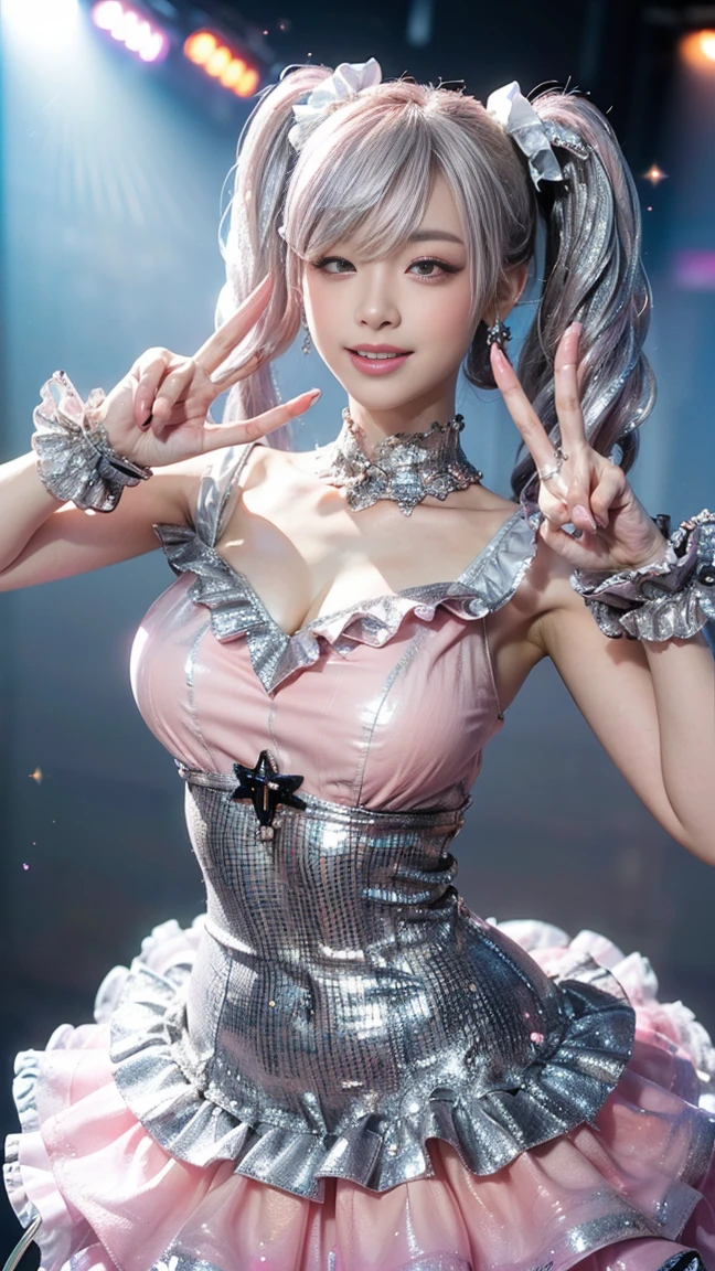 (8K, top-quality, masterpiece:1.2), (reallistic, Photorealsitic:1.37), Super Detail, One girl,), (Highly detailed), (beautifully detailed eyes), (of the highest quality), (super detailed ), (masterpiece), (Detailed face),20yr old, ,1 girl, ((pink hair,long hair)), medium breasts, clothed, Perfect Lighting, BREAK (glossy:1.4), (two-tone:1.3), (sheer:1.2), (black and gold bodysuit:1.5), (cut-out detail:1.3), (sleeveless top:1.3), (harness across breasts:1.2), (pink collar:1.3), (pink big cuffs:1.3), (flared bottom:1.2), (high heels:1.2), (gold strappy sandals:1.2), (gold necklace:1.1), (gold earrings:1.1), (silk:1.2), (satin:1.2), BRAKE (upper body to thigh:1.3), (pink long hair:1.2), (smiling:1.3), (facing forward:1.2), (restrained pose:1.2), (Pastel pink and transparent heart-shaped balloons background:1.3), (sweat:1.2), (steam:1.3), (wet:1.3)
