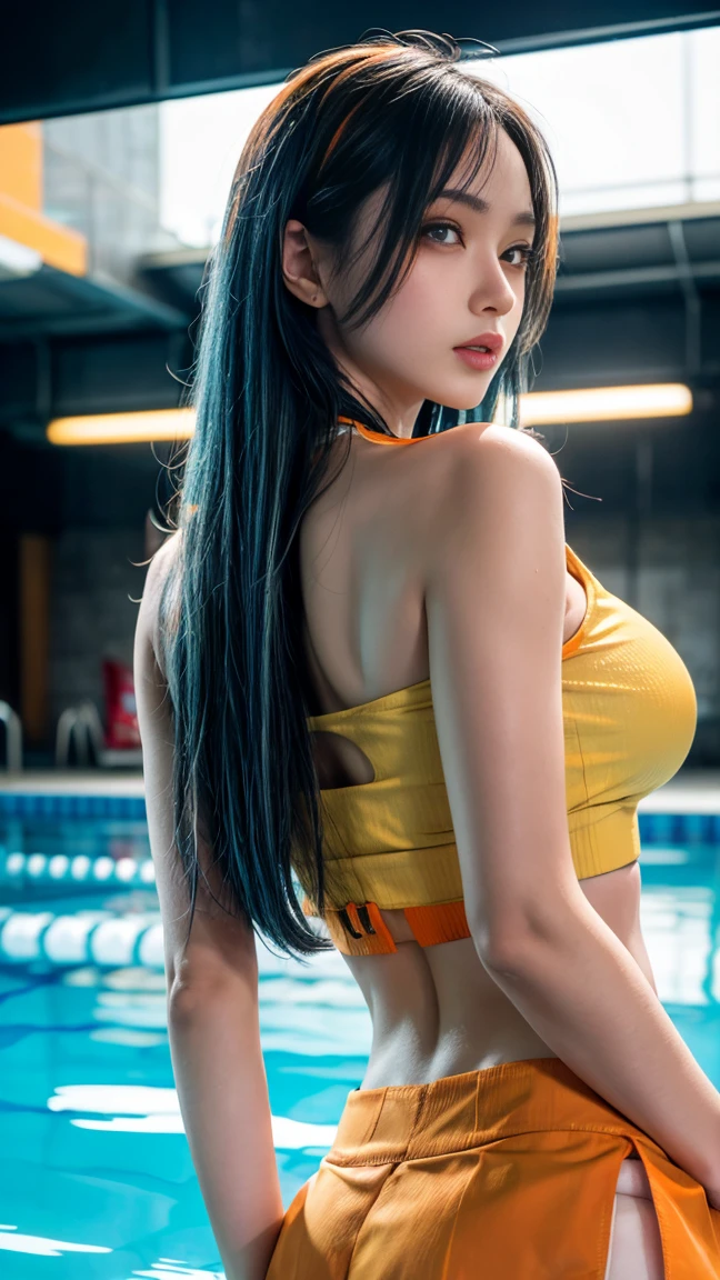 NSFW ,(1 penis:1.4),(1 boy:1.1),crawl on all fours,sex from behind,(doggystyle:1.3), cum in pussy,looking at the viewer,big breasts,(Light blue bikini swimsuit:1.1), blush,(masterpiece, highest quality:1.4),(highest quality:1.4) ,unreal engine,masterpiece,(black hair,Blue Dip Die Hair), (blush :1.1), intricate details, 1 girl,super resolution,(realistic: 1.3),abs,highest quality, silt,very delicate and beautiful, High resolution,NSFW,black hair, long hair,beautiful detailed red eyes, round chest, big breasts,in the bedroom,clavicle,grab your butt, clothing lift, , chest comes out,