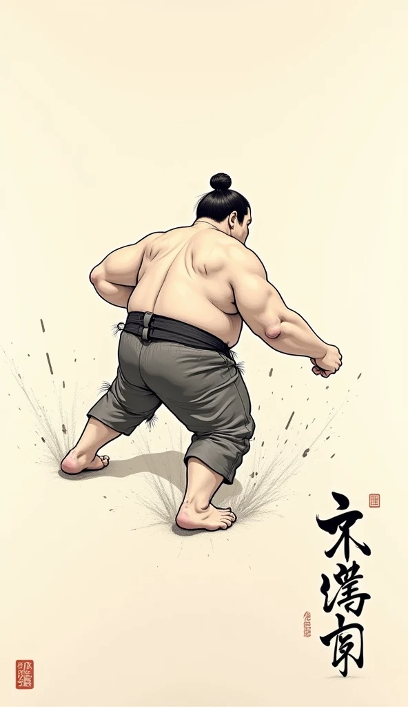 Japanese art, sumo wrestler