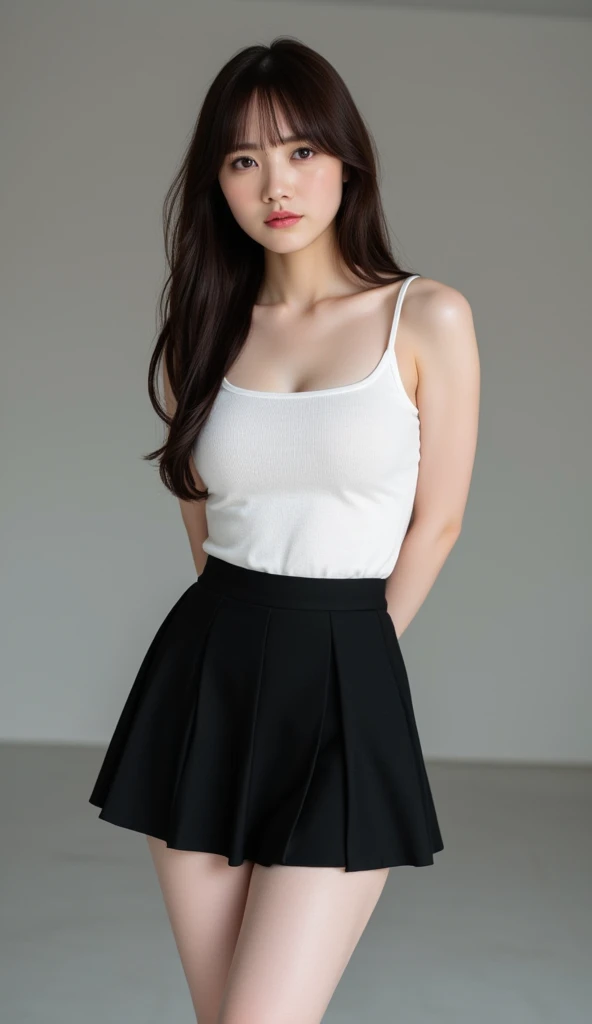 Highest pixels、Highest quality、Highest quality、One woman、Young Japanese woman、20th Generation、High ponytail、Brown Hair、
summer、mini skirt、Tight Skirt、Sexy pose、Beautiful round eyes、smile、Beauty、Large Breasts、Brushing her hair、Beautiful legs、Leg spread