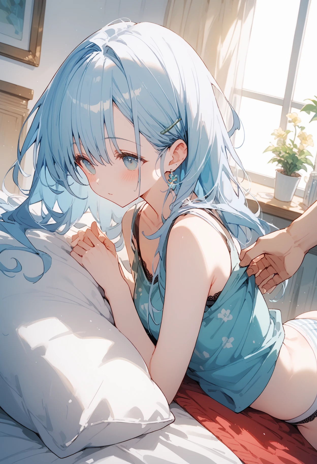 (8k, 最high quality)、Ultra-high resolution、adorable、最high quality, beautiful, Absurd beauty, 最high quality, beautiful, Absurd beauty,Ultra-high resolution、 girl、Small breasts、((Braided Hair))、uniform、 14 years old,  (cryin) ,Cute Characters, Most detailed, high quality、(missionary, boy, penis, lying, vaginal, ass pov, sex, nsfw)、nose blush、steam、Shiny Hair、Very fine and beautiful bright eyes、be scared、Very detailed, clear and beautiful face, Being stripped of clothes、Slender body、Awards, Anatomically correct、((Scared))