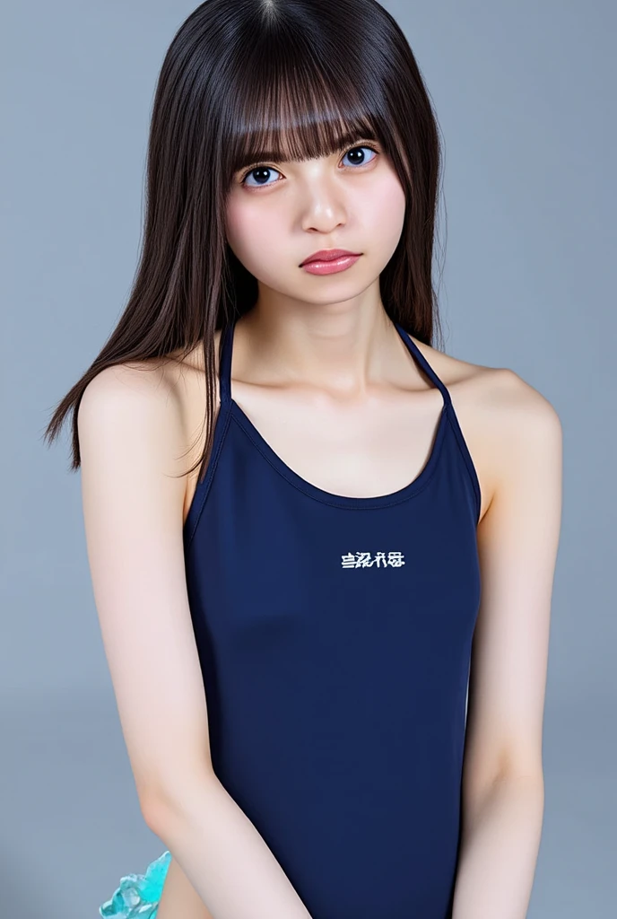 (Highest quality, 8K, masterpiece ), A junior high school student with a young face、Bun hairstyle、 Short Hairstyles、The eyes are large and clear、Large Breasts、Bla、Glamour thighs、White tight training shirt, Highly detailed face, double eyelid, Round face:1.2、whole body、Sexy thighs、Round e:1.3、Side angle,Diagonalrizontal angle:1.2、Tight shorts、From the back